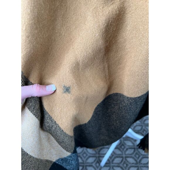 GAP Cozy Geometric Pattern Poncho Southwest Western Boho Lagenlook Fall - Picture 6 of 12